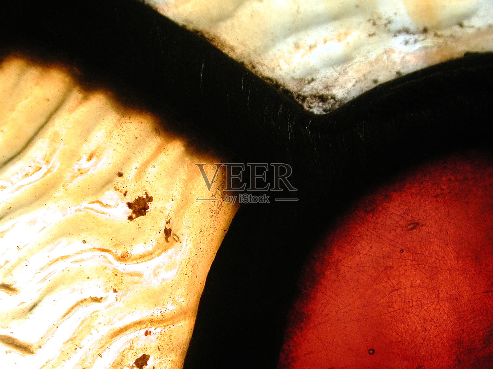 微距彩色玻璃窗照片摄影图片