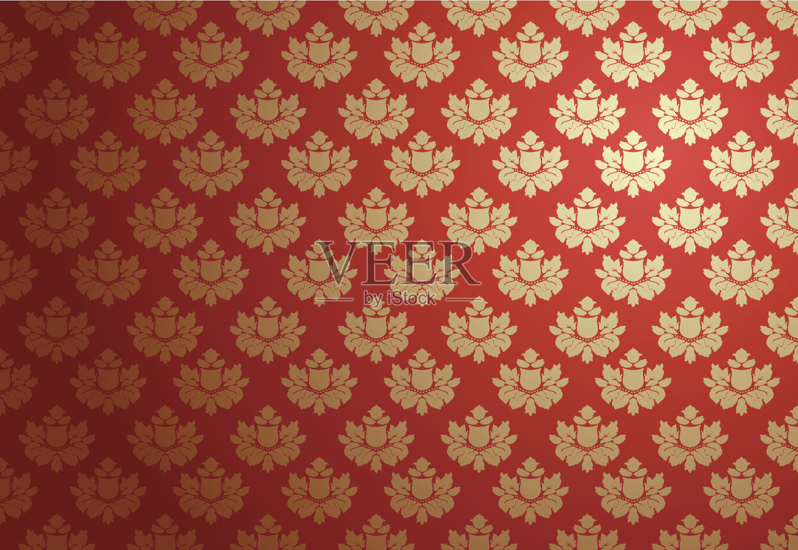 金色和红色魅力图案插画图片素材