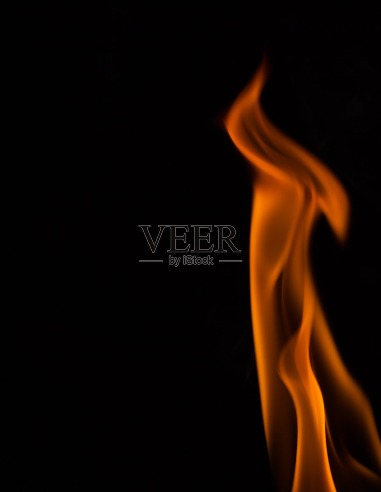 火火焰,美丽的火火焰,黄色的火,隔离在黑色照片摄影图片