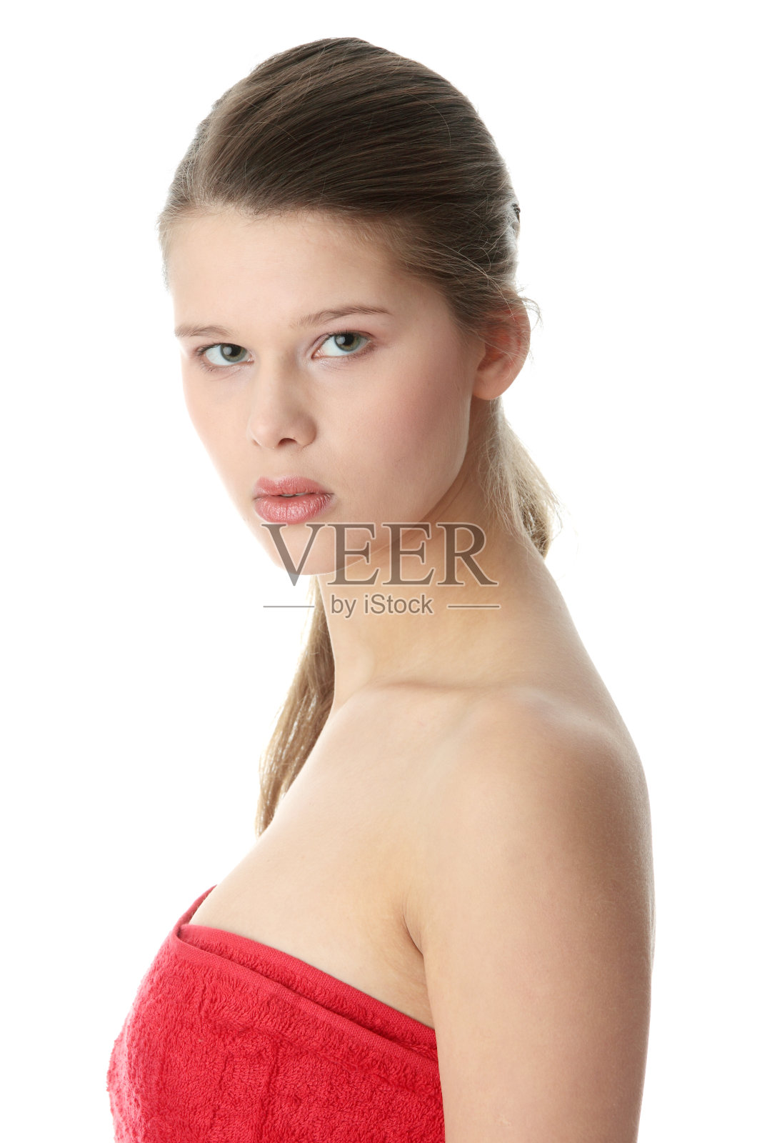 美丽的白人女子照片摄影图片