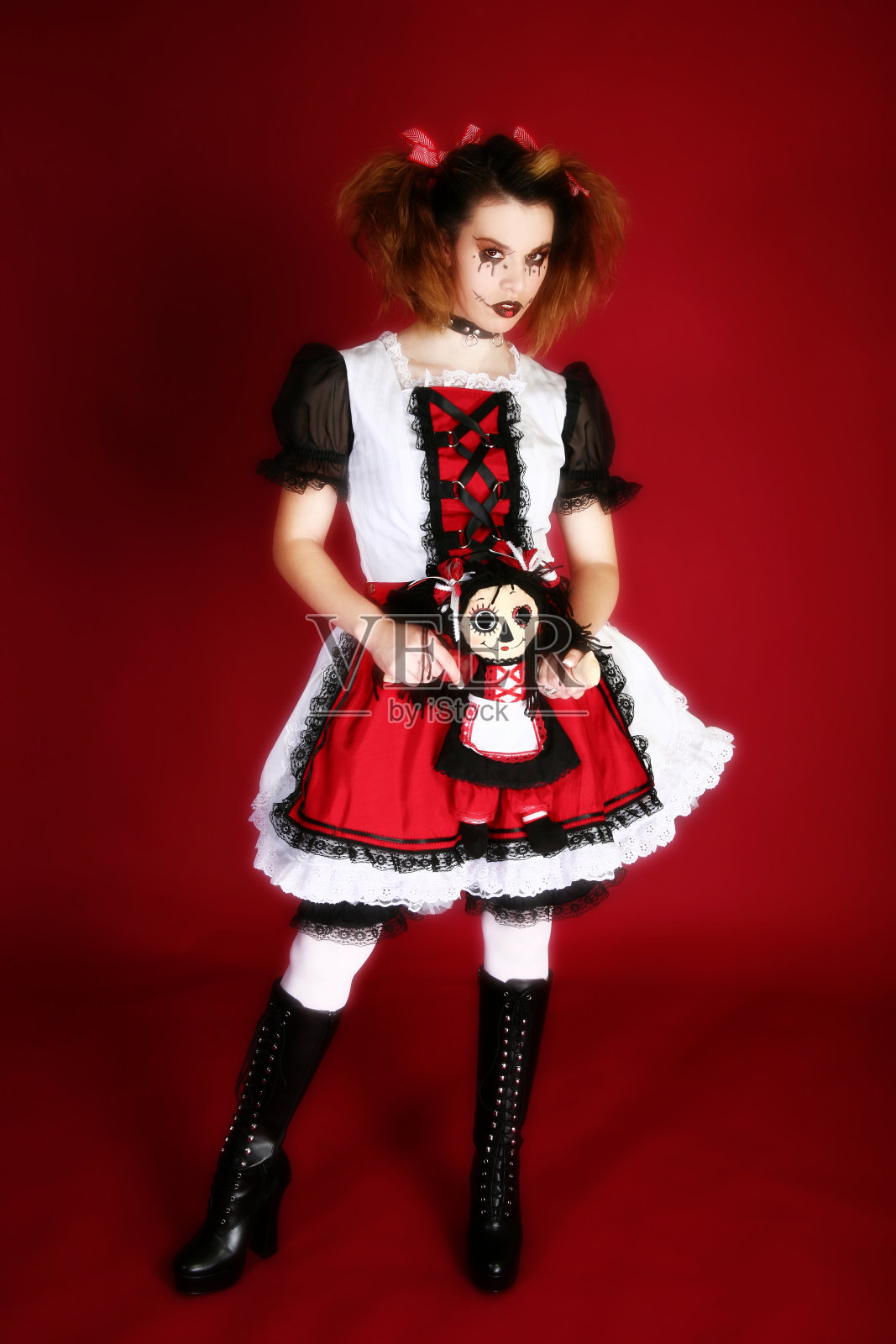 动画风格的肖像照片摄影图片