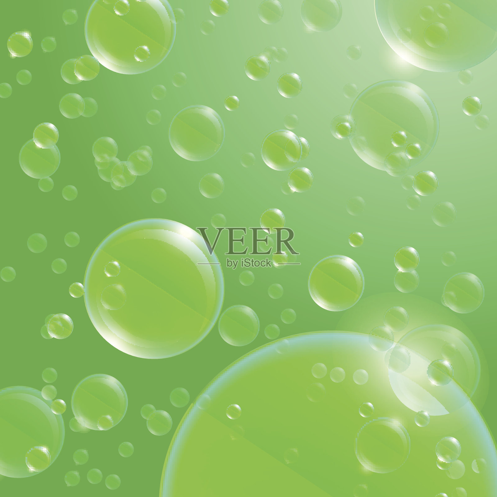 绿色玻璃球插画图片素材