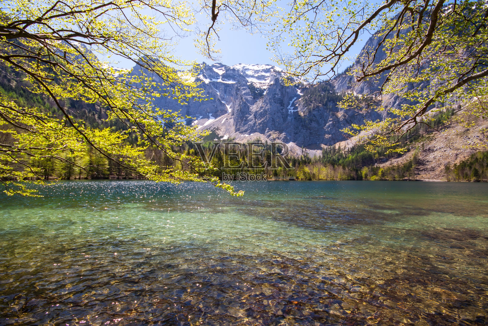 奥地利美丽的湖泊照片摄影图片