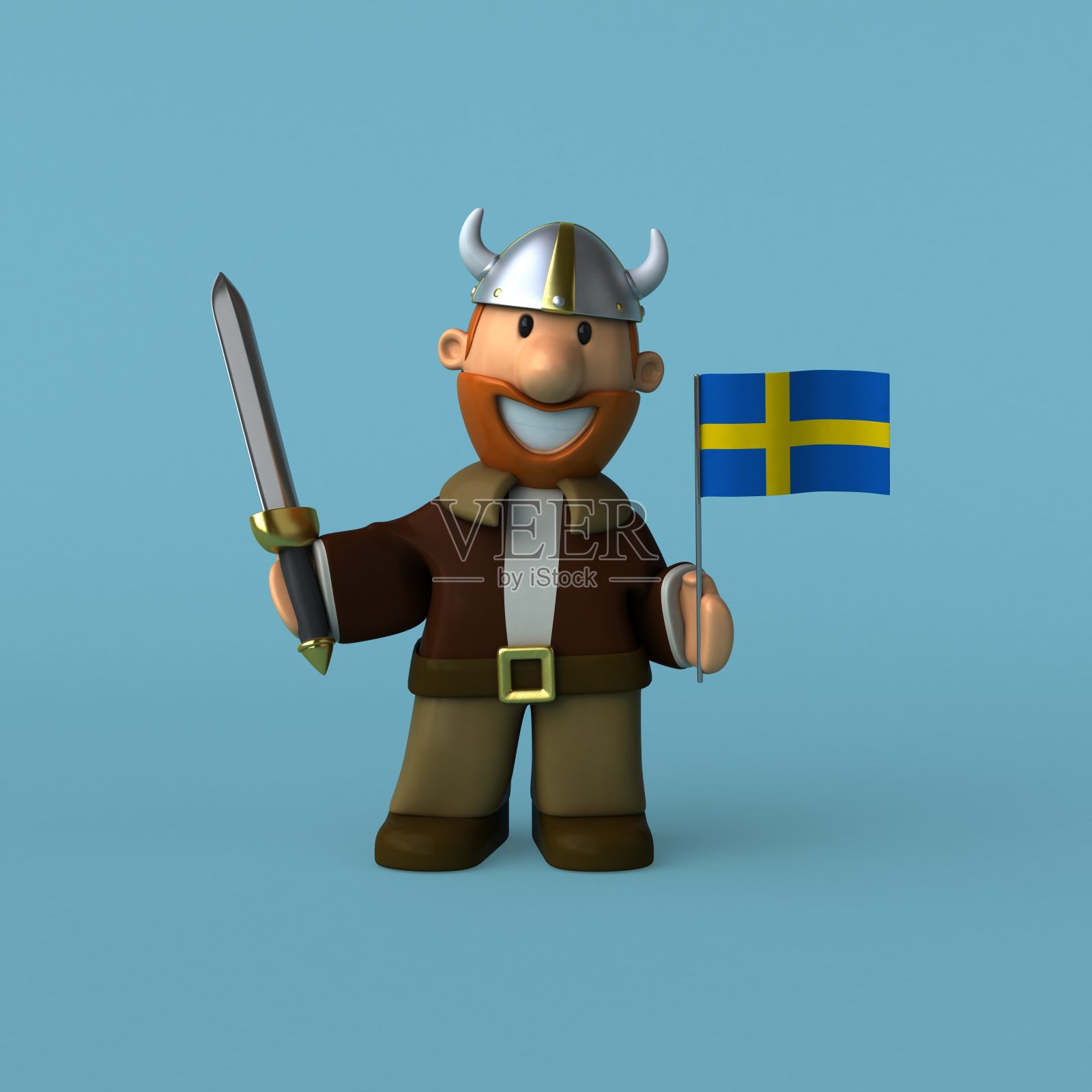 维京- 3D插图照片摄影图片