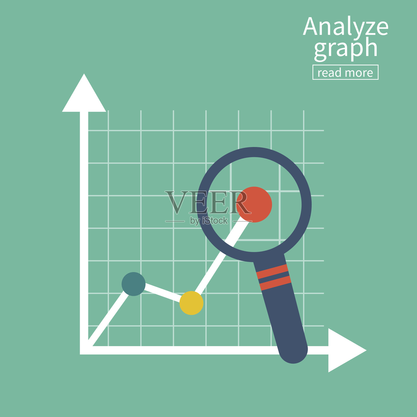 分析图表。报告增长插画图片素材