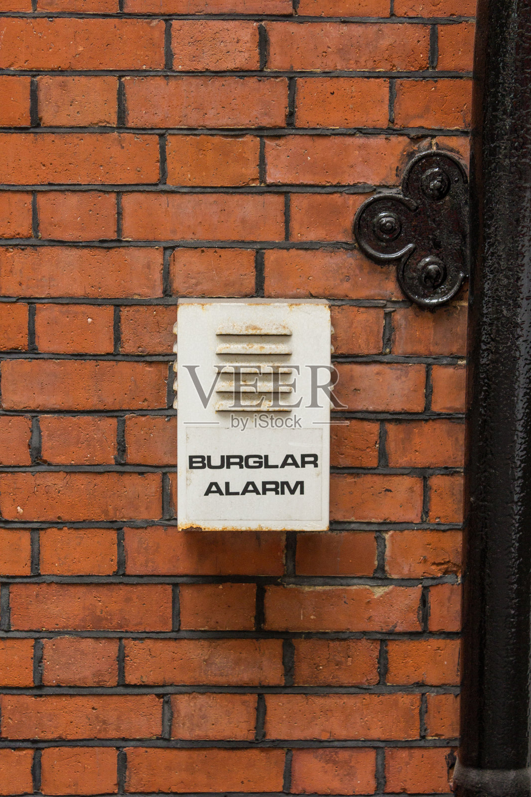 大楼外面的防盗警报器照片摄影图片