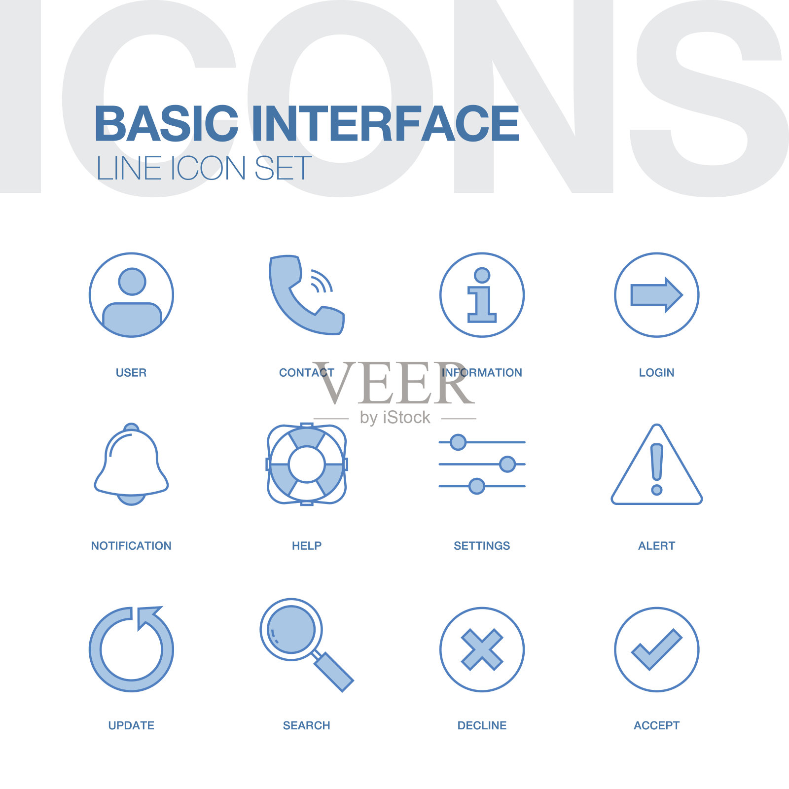 基本界面行图标插画图片素材