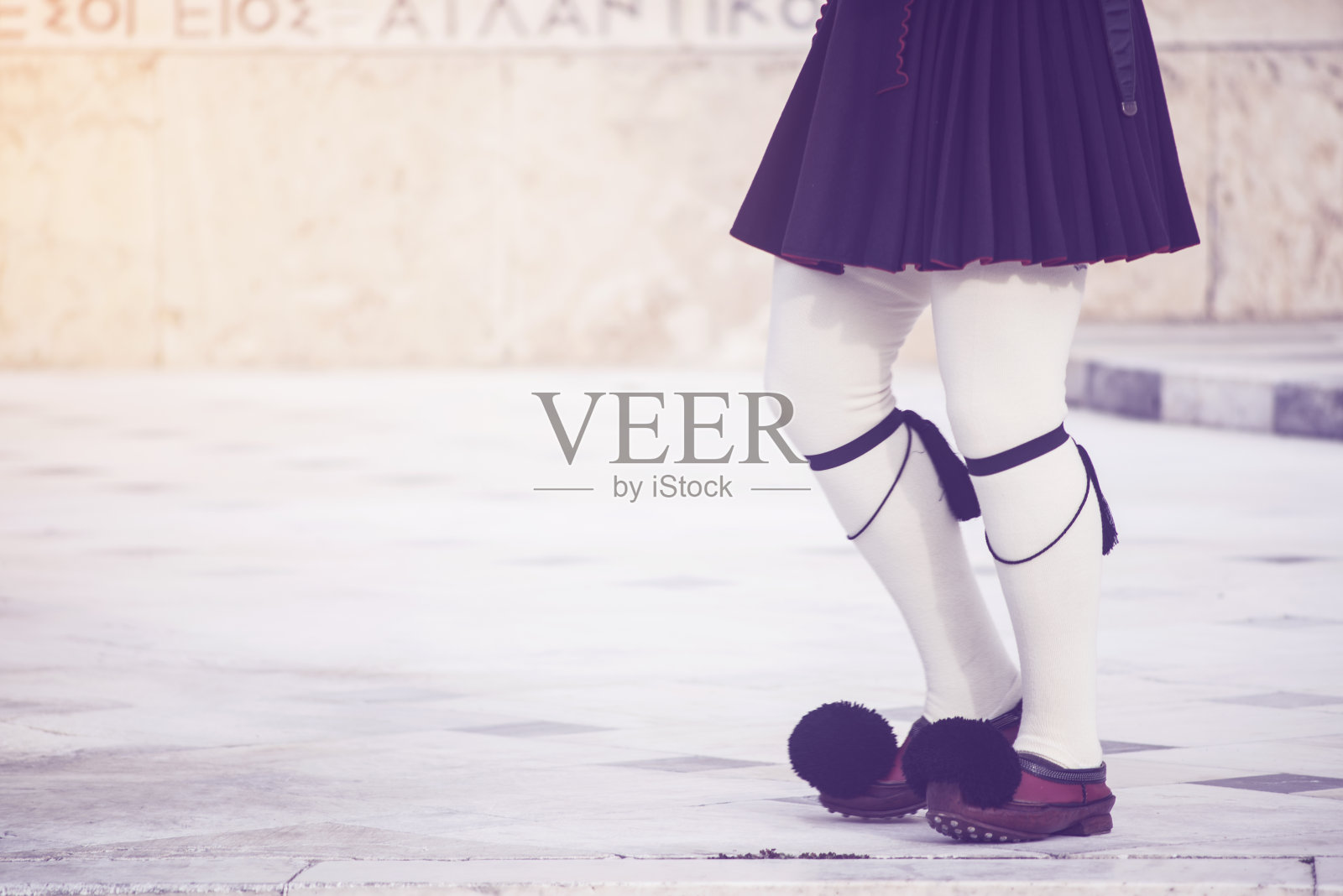 雅典议会大楼前的守卫照片摄影图片