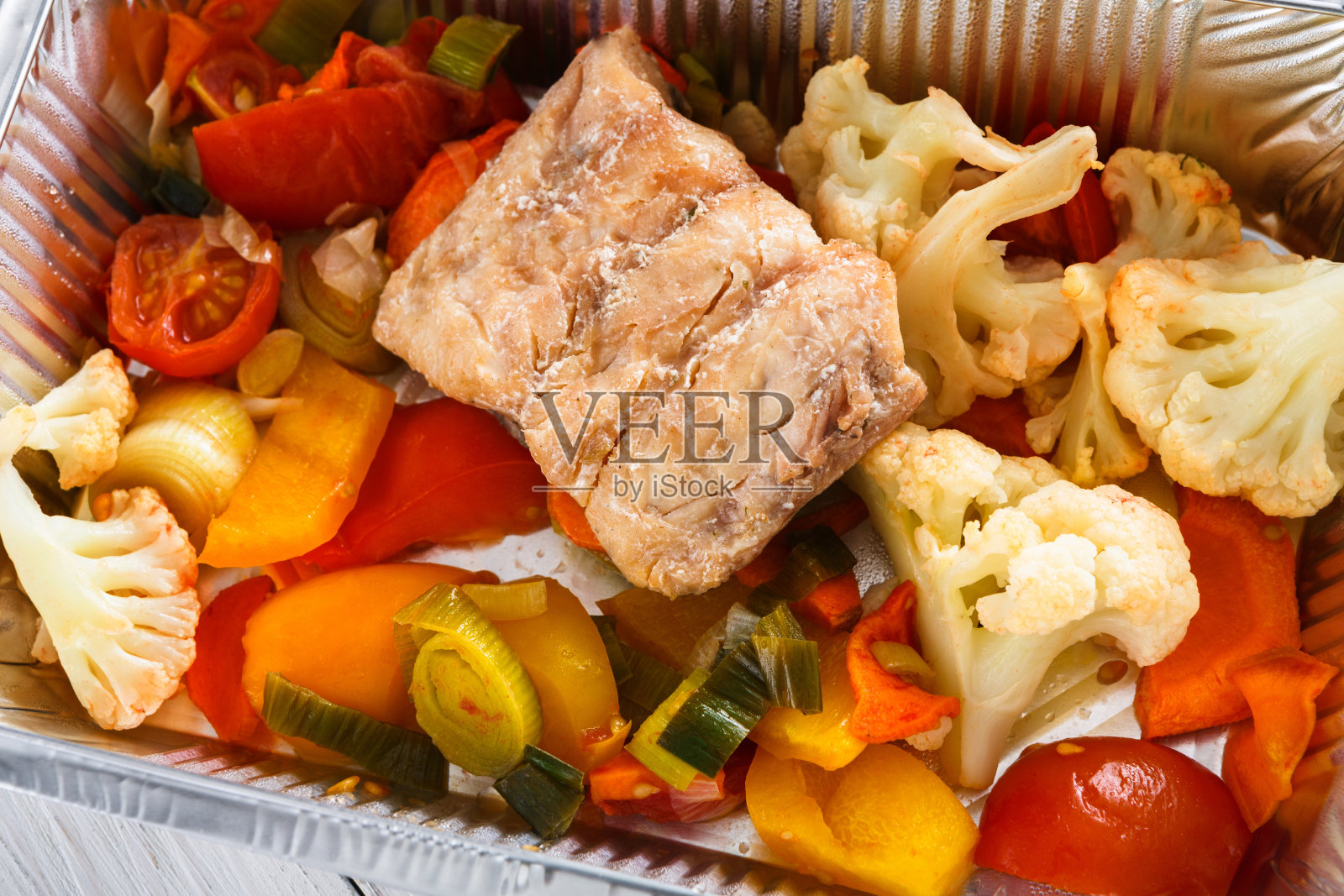 健康食品带走铝箔盒特写照片摄影图片