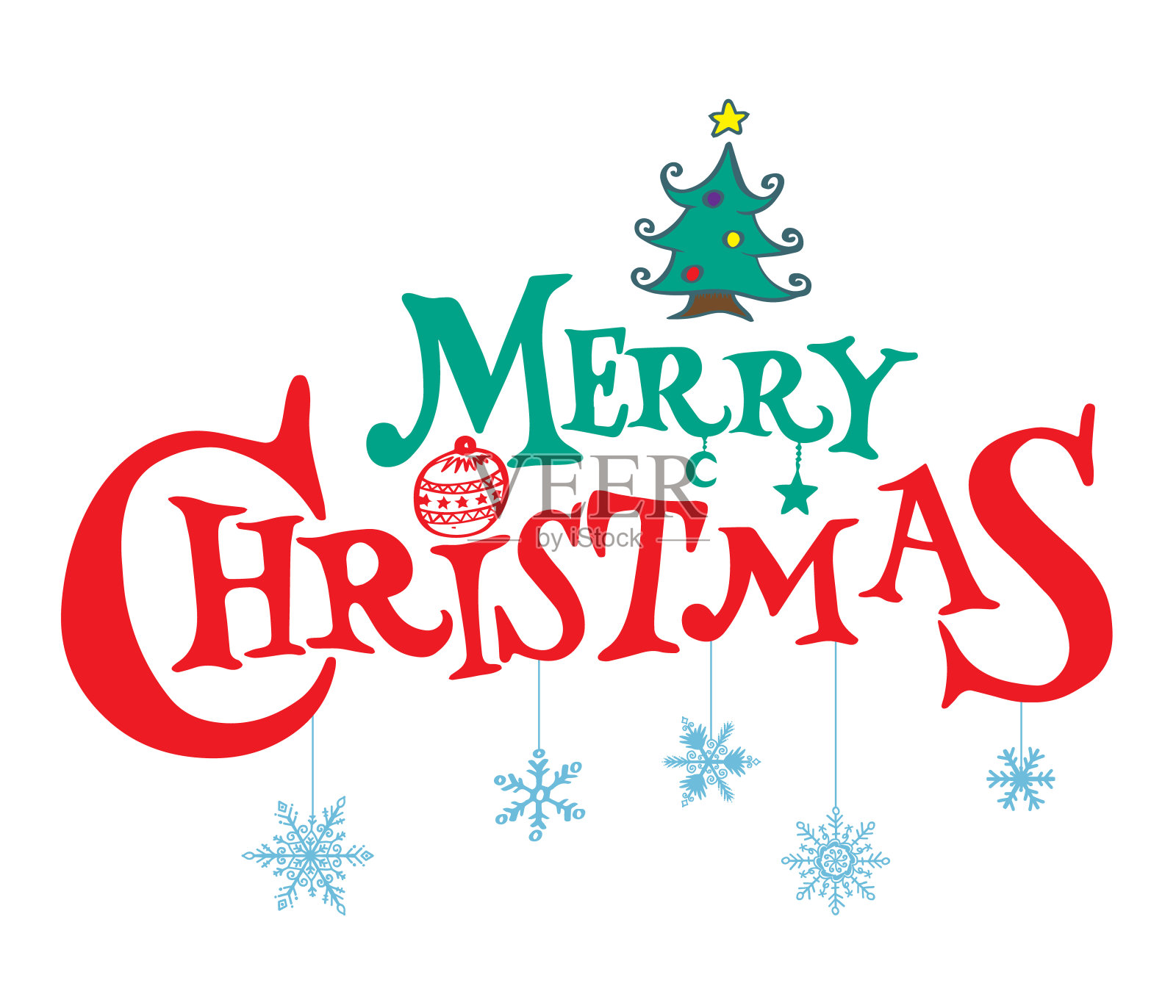 老式的圣诞贺卡。手绘矢量字母。矢量插图为圣诞广告海报。插画图片素材