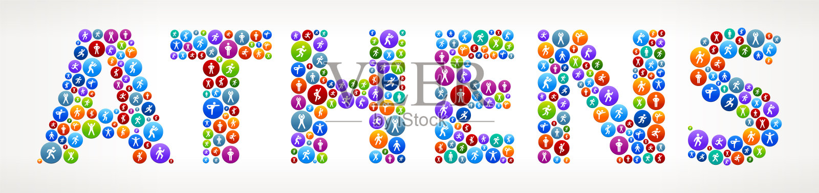 雅典活跃生活方式健康矢量按钮插画图片素材