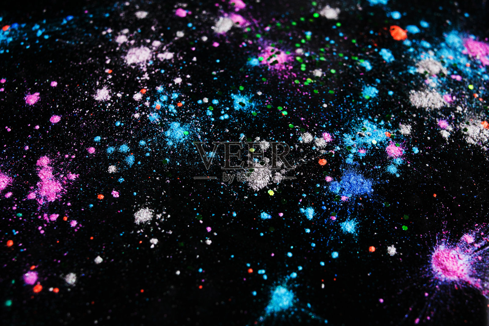 节日彩色粉溅顶视图照片摄影图片