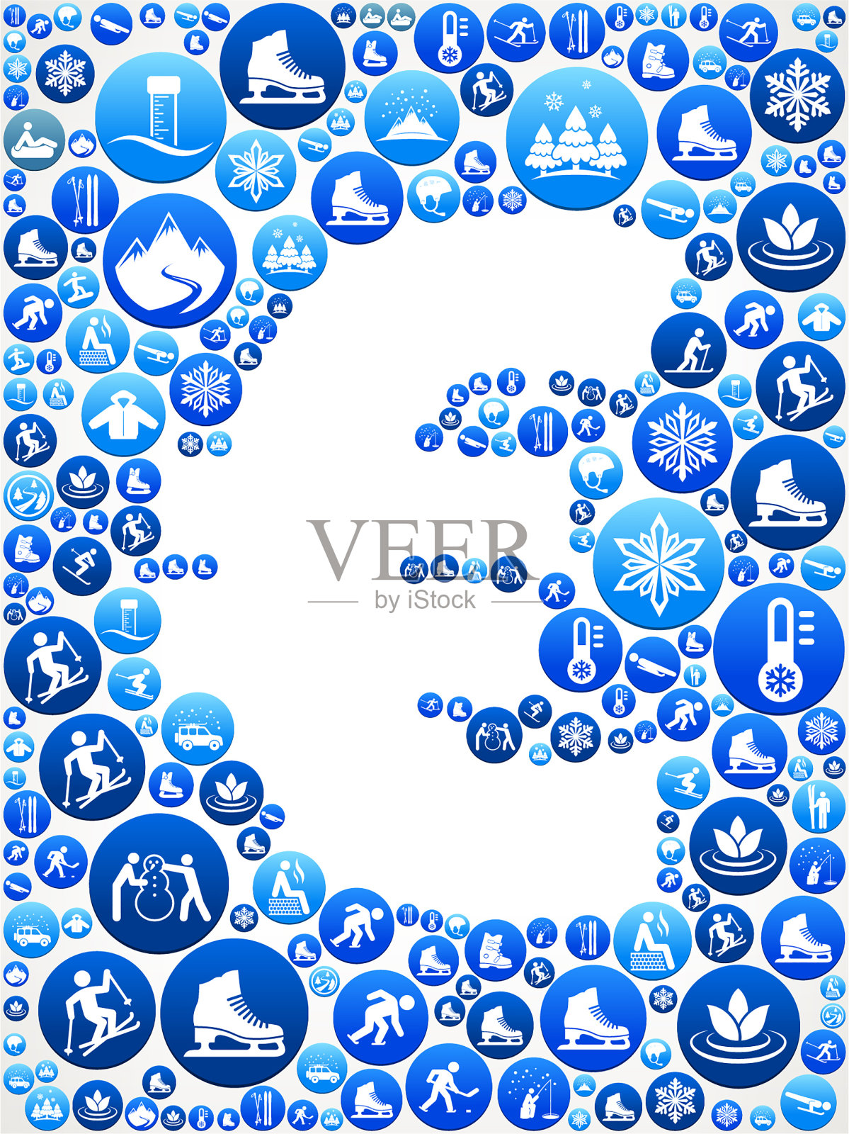 欧洲冬季乐趣向量黄色按钮模式插画图片素材