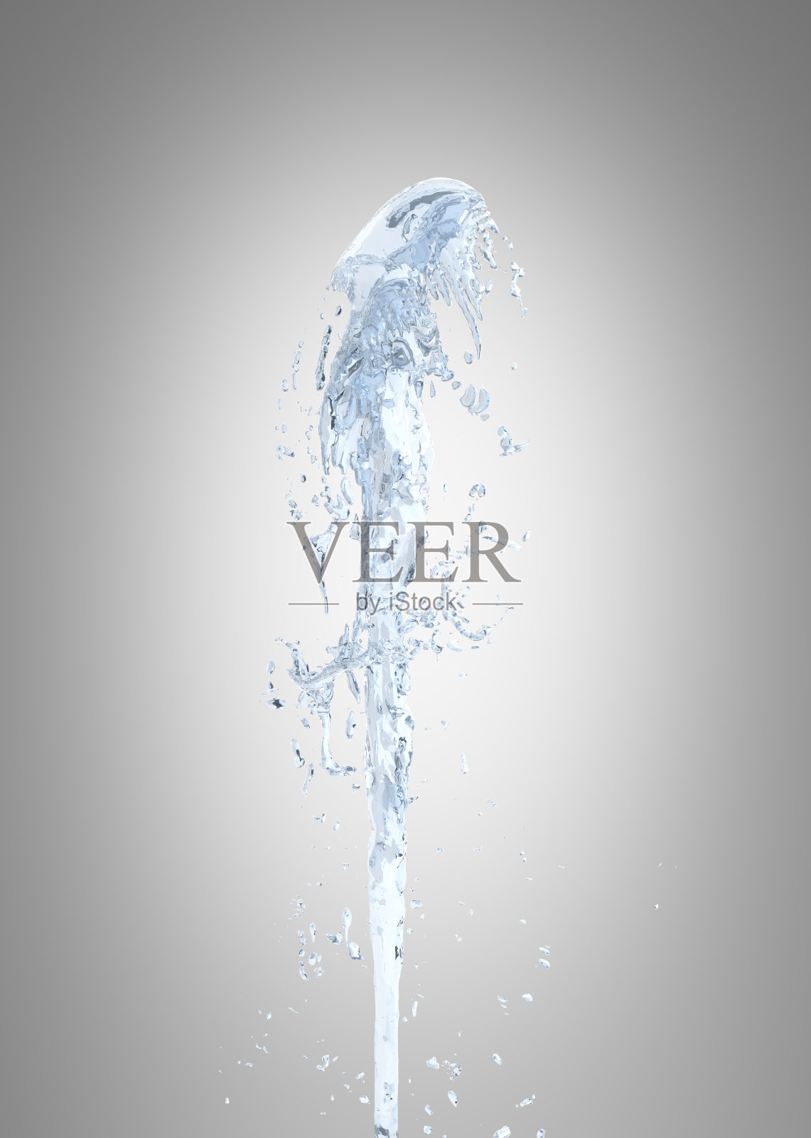 在灰色渐变背景上的急流向上流照片摄影图片