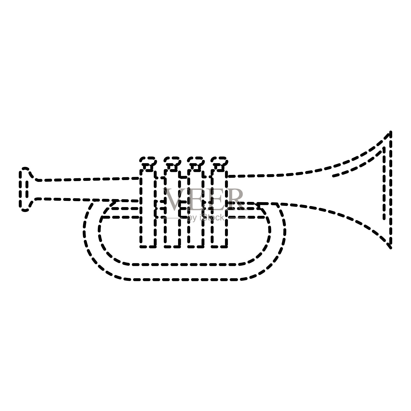 小号乐器孤立图标图标素材