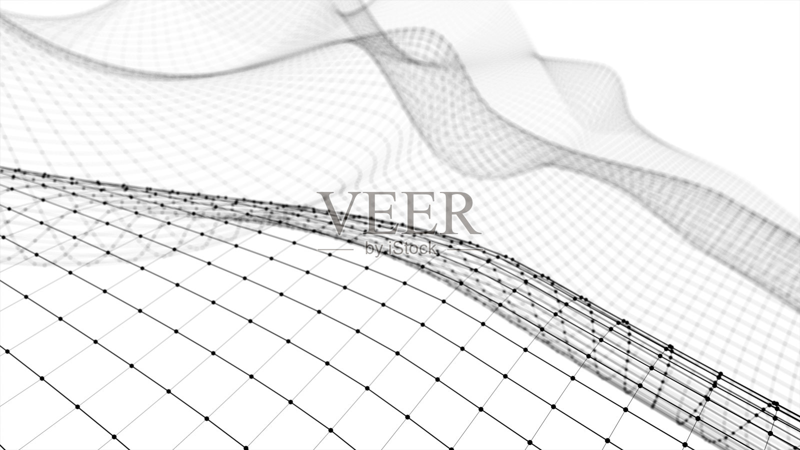 虚拟线框风景飞行仿真三维插图照片摄影图片
