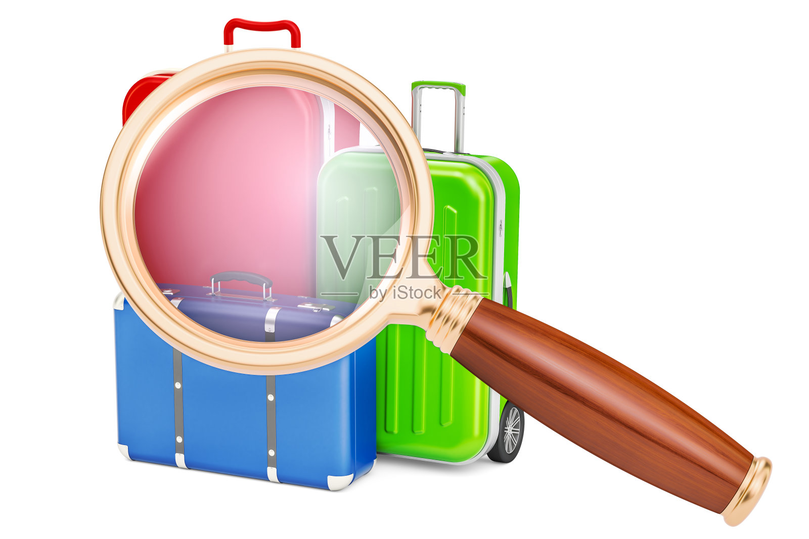 搜索行李概念,3D渲染照片摄影图片