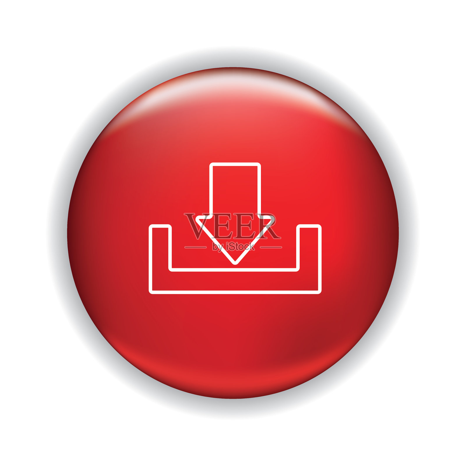 在闪亮的按钮上的细线图标-网站元素设计元素图片