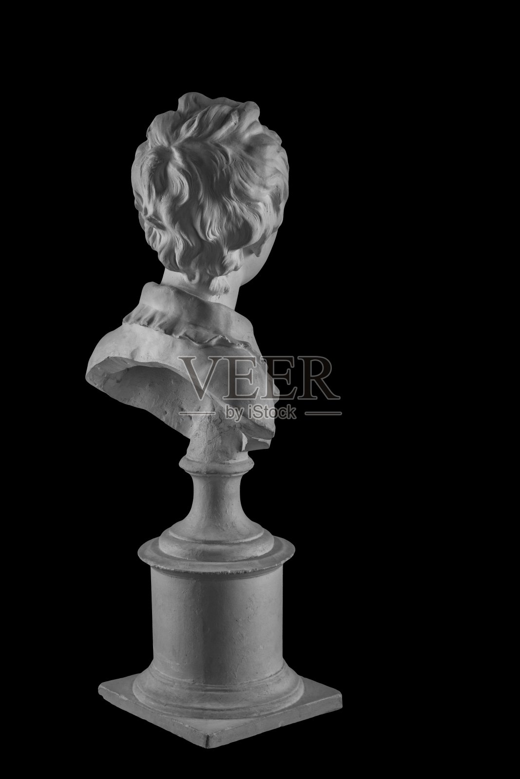 石膏人像的一个男孩半身像,肖像Brozhinar Alexander,建筑师Bronyart的儿子。Jean Antoine Houdon的作品。照片摄影图片