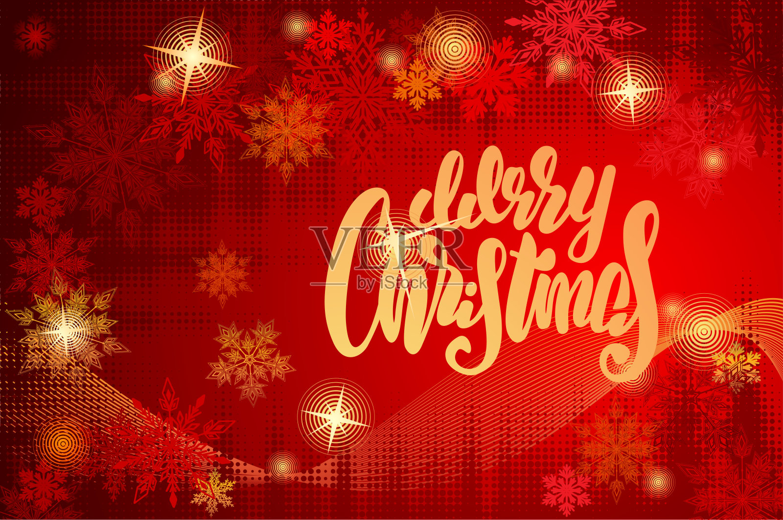 圣诞节的复古明信片插画图片素材