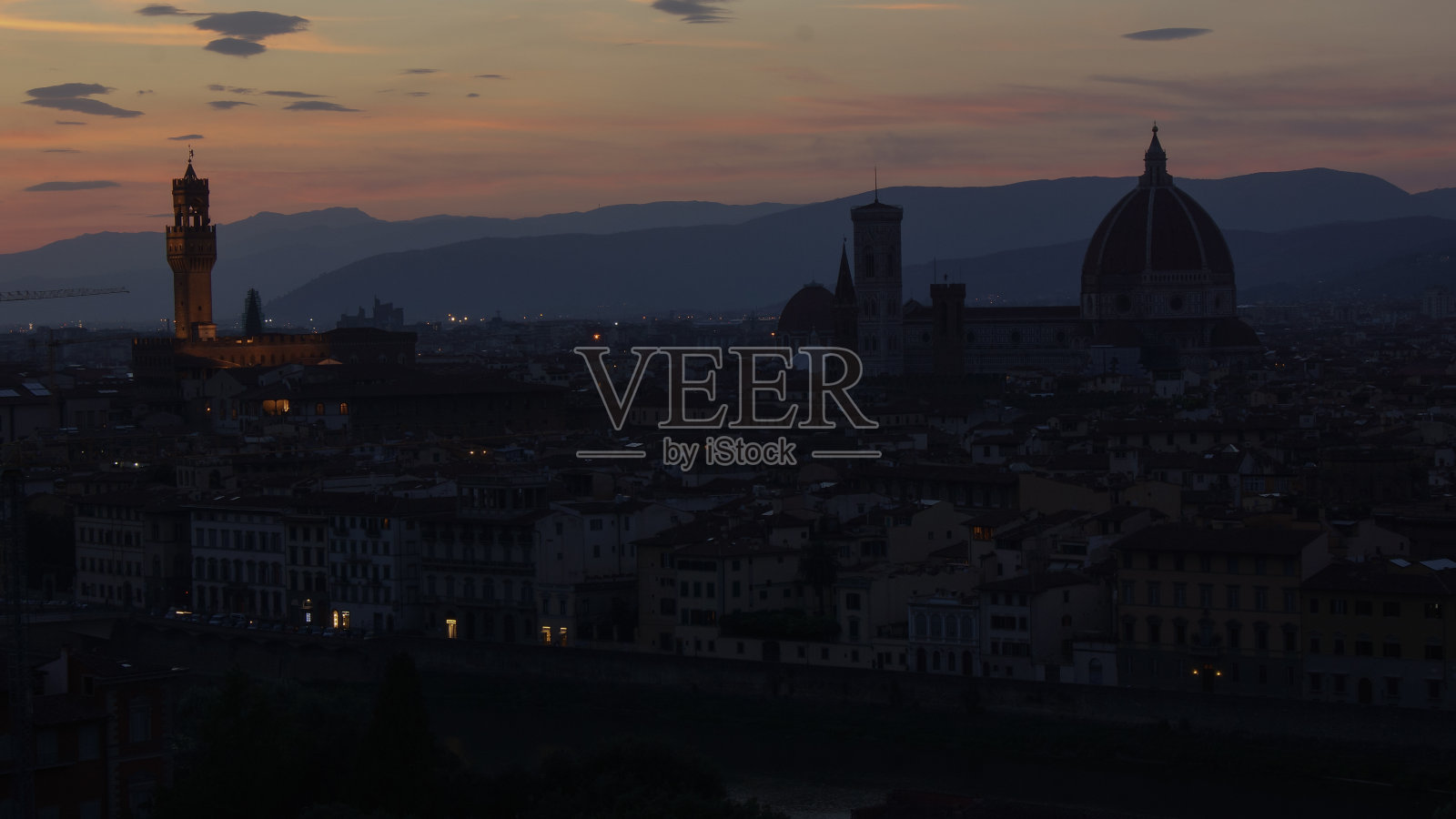 意大利佛罗伦萨的日落照片摄影图片