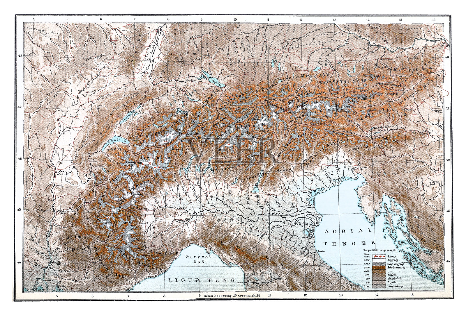 阿尔卑斯山插画图片素材
