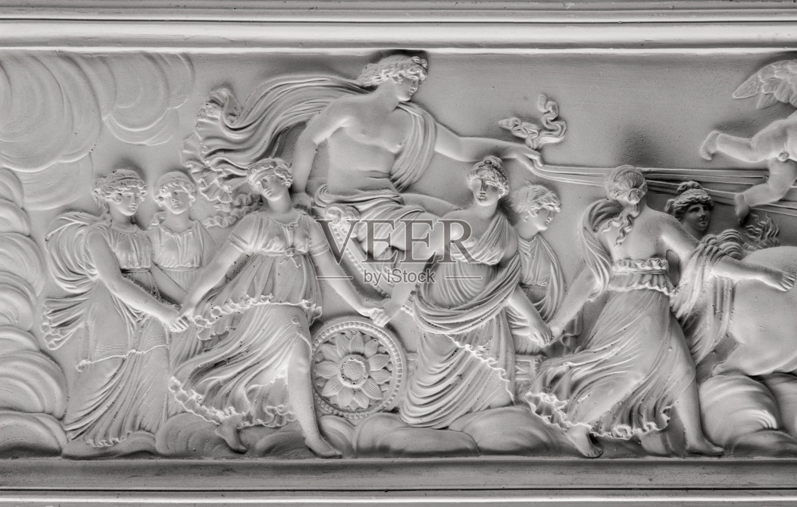 白色石膏画,古代照片摄影图片