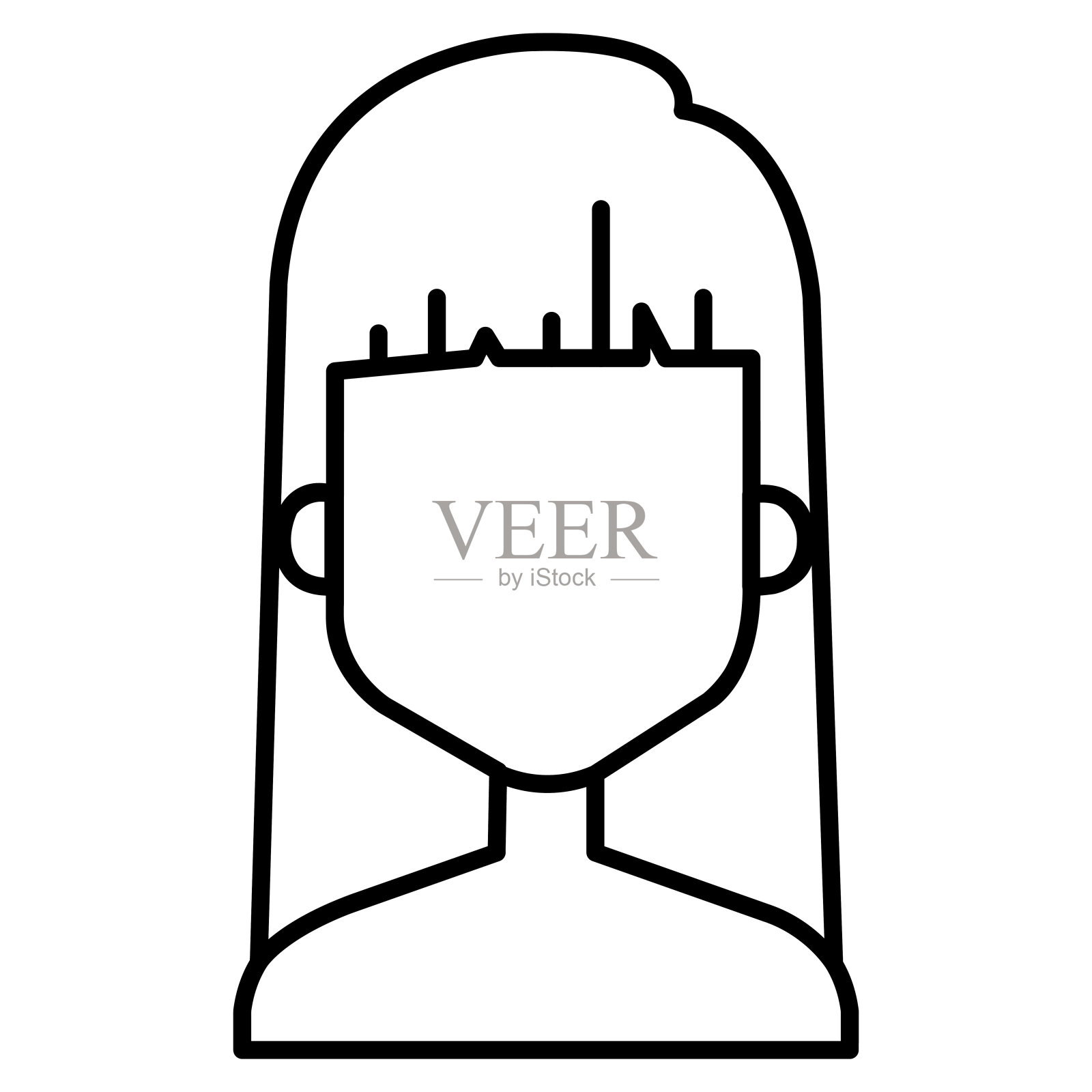 美丽的女人赤膊头像人物设计元素图片