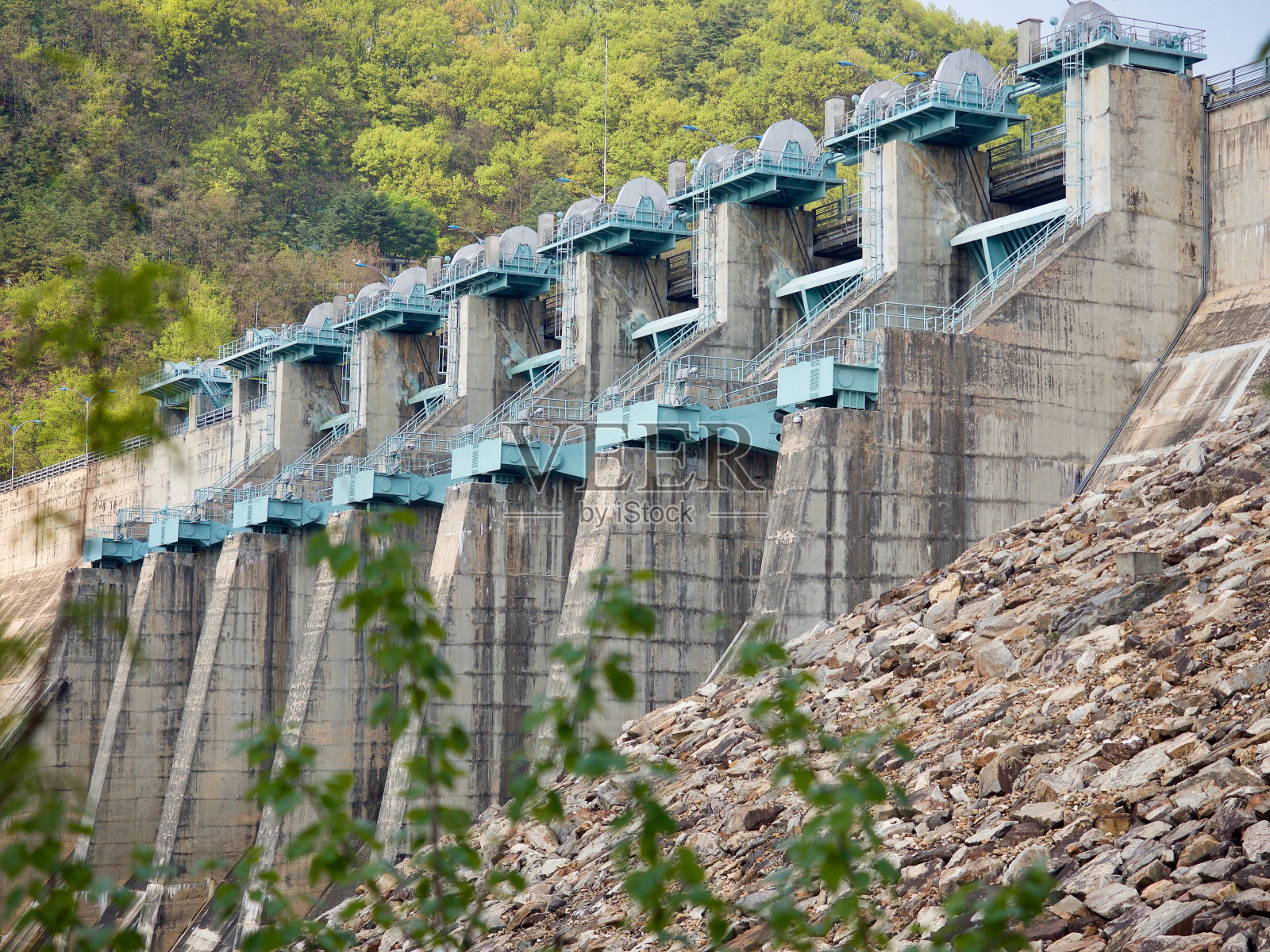 韩国的水电站,大清大坝照片摄影图片