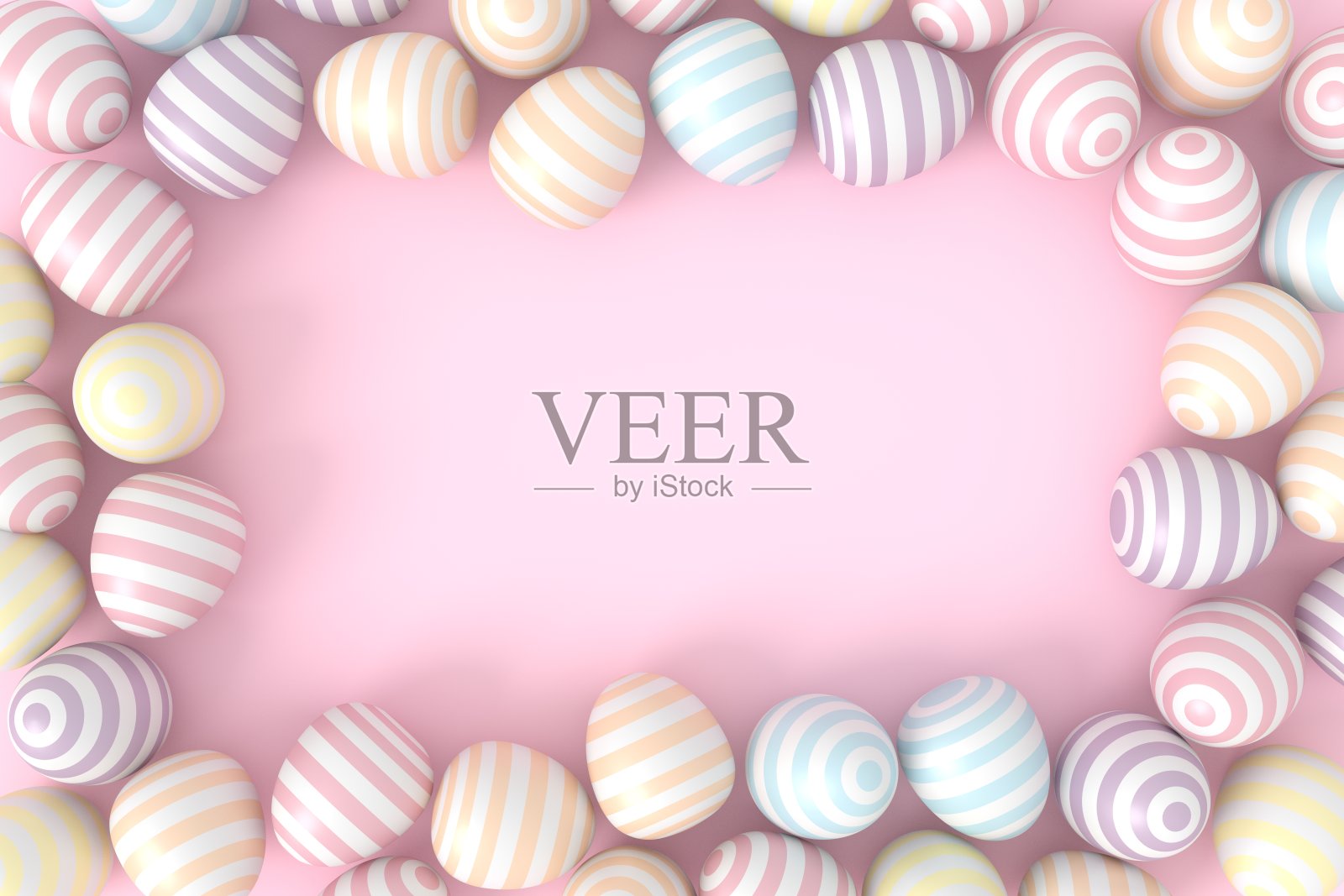 彩色球背景在柔和的色调。3 d渲染。照片摄影图片