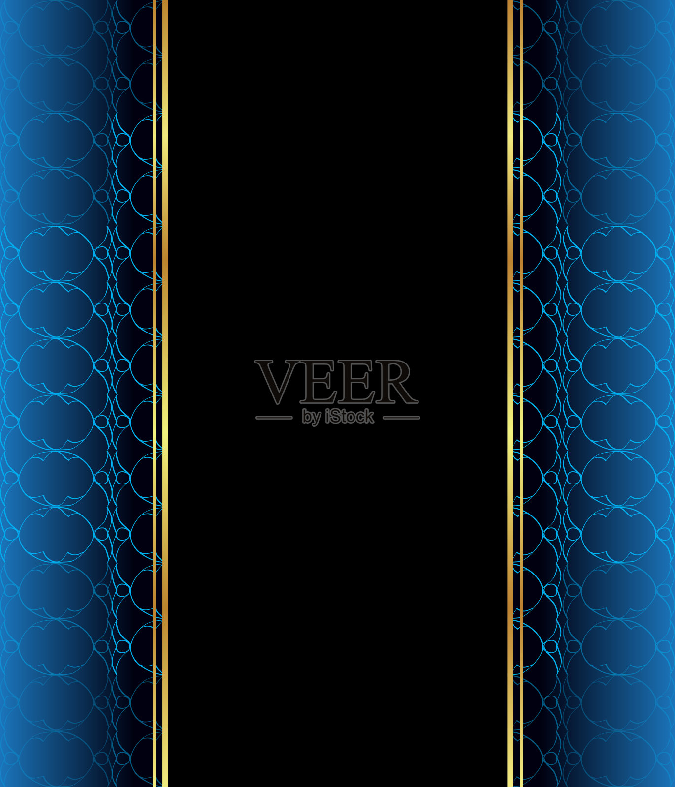 优雅的无缝墙纸与金色细装饰和地方为您的文字。插画图片素材