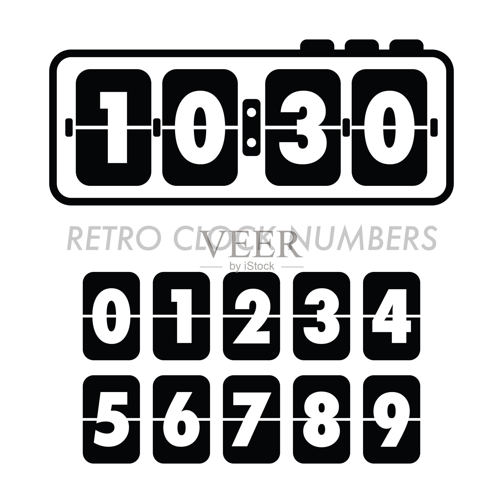 复古的数字插画图片素材