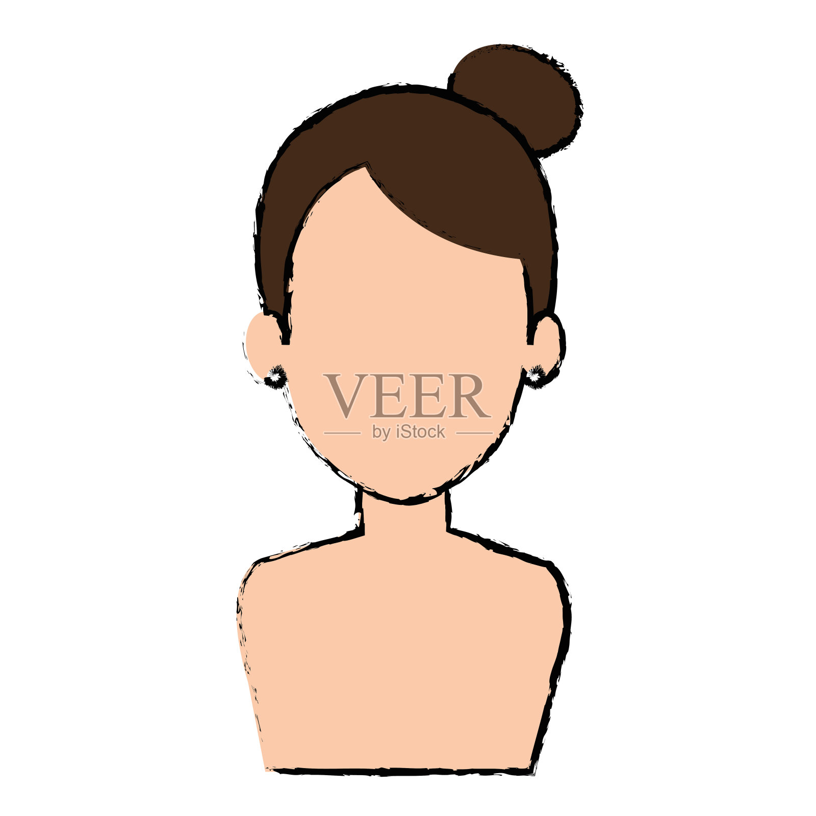 美丽的年轻女子赤膊性格设计元素图片