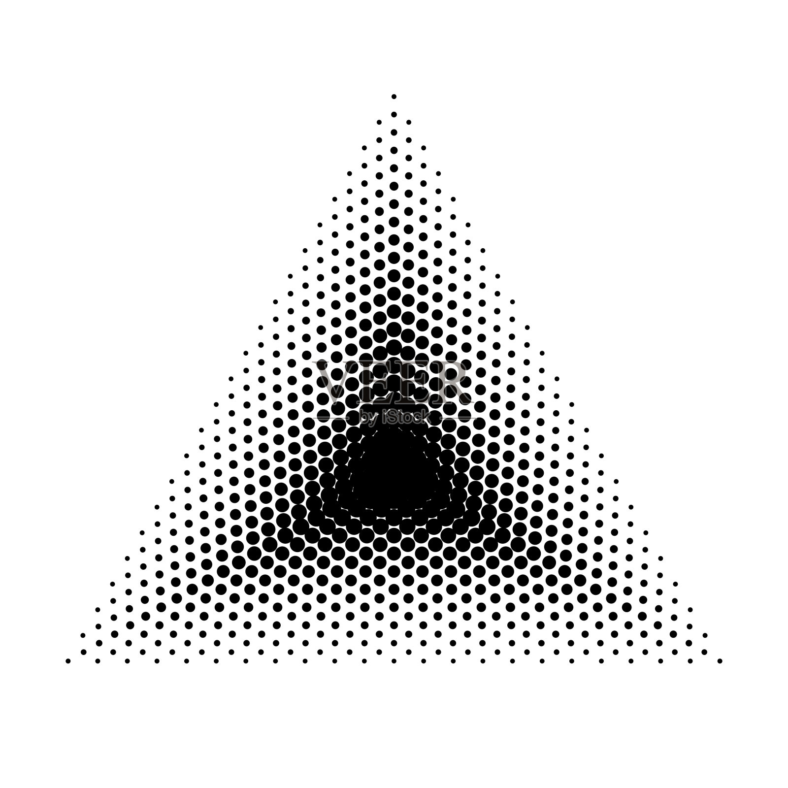 矢量三角形半色调几何形状,点抽象背景。Dotwork插图插画图片素材