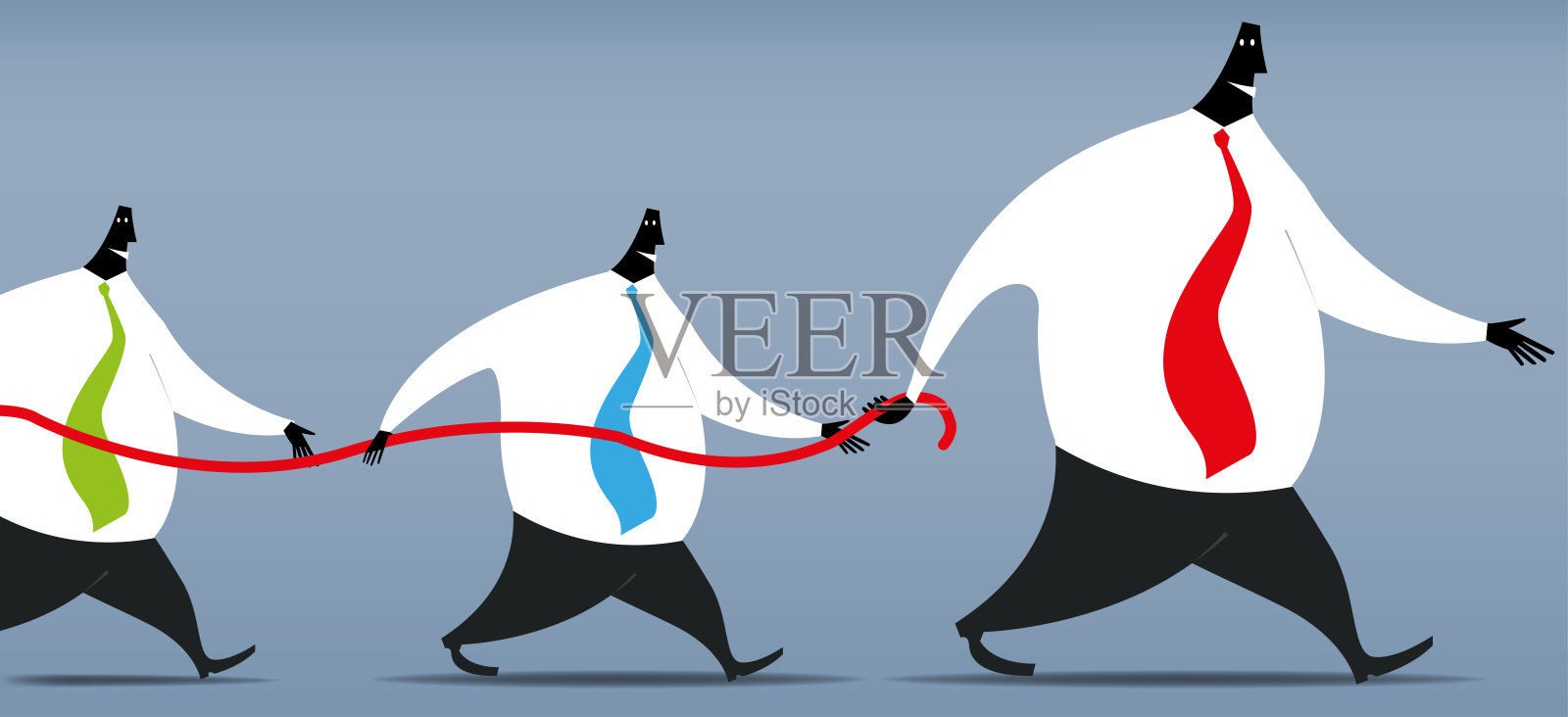 指导和追随者插画图片素材