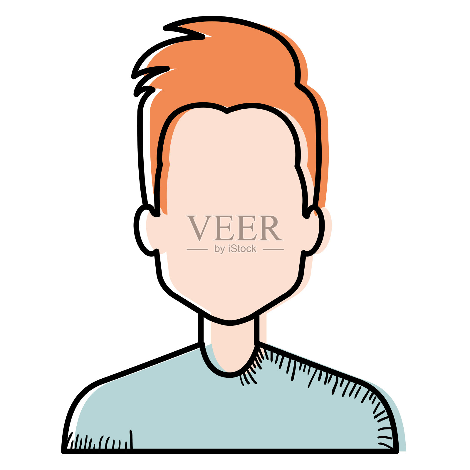 年轻人头像角色设计元素图片