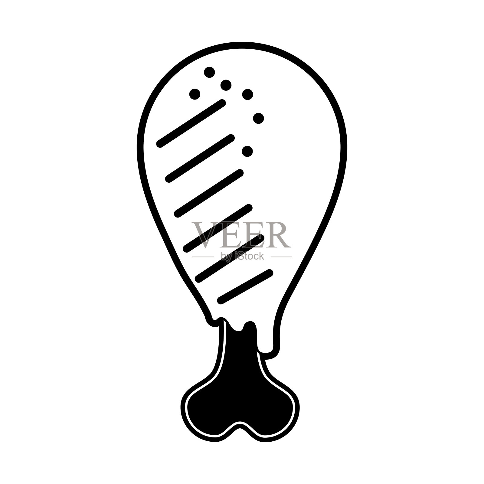 鸡大腿的象征设计元素图片