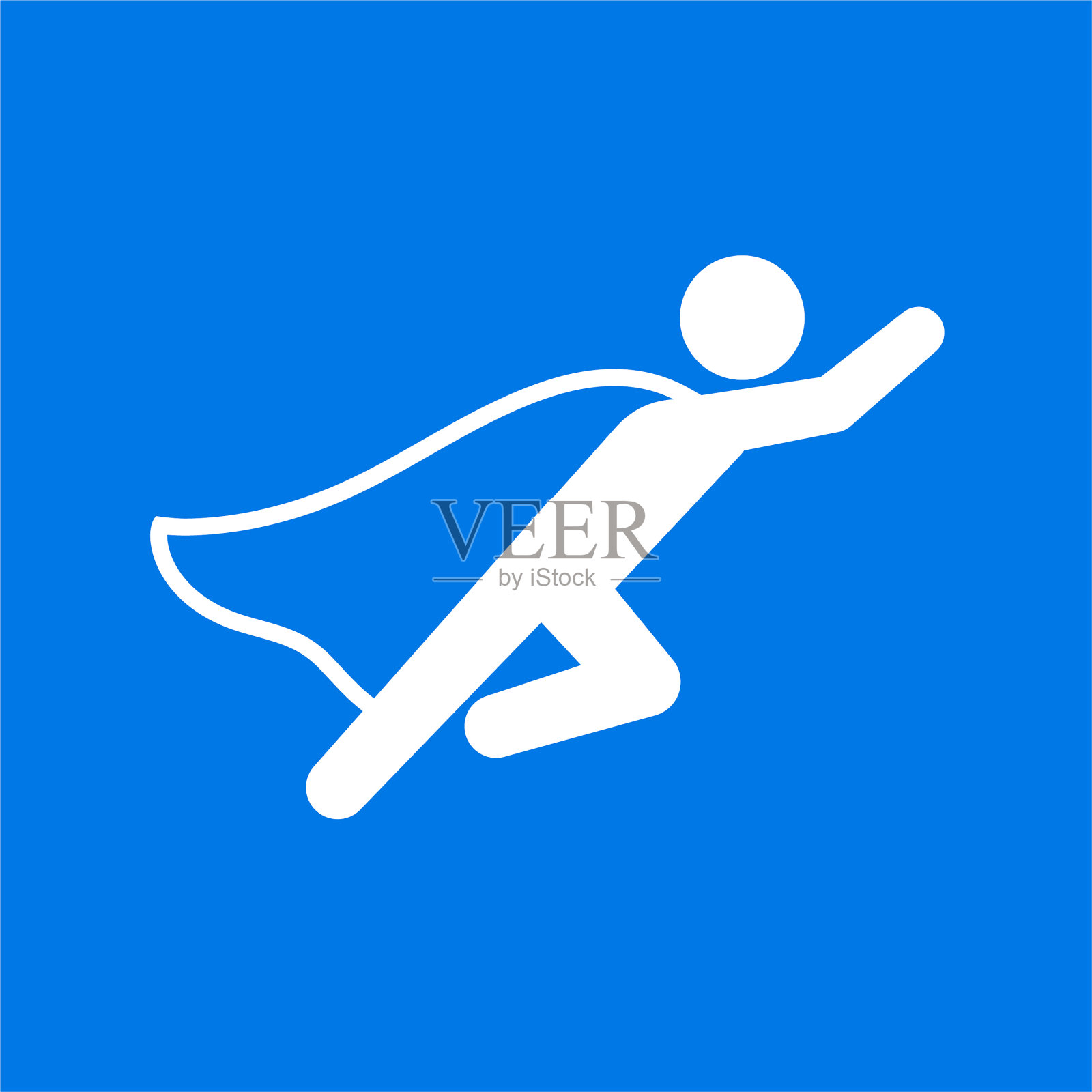 有凯普在飞的超级英雄。插画图片素材