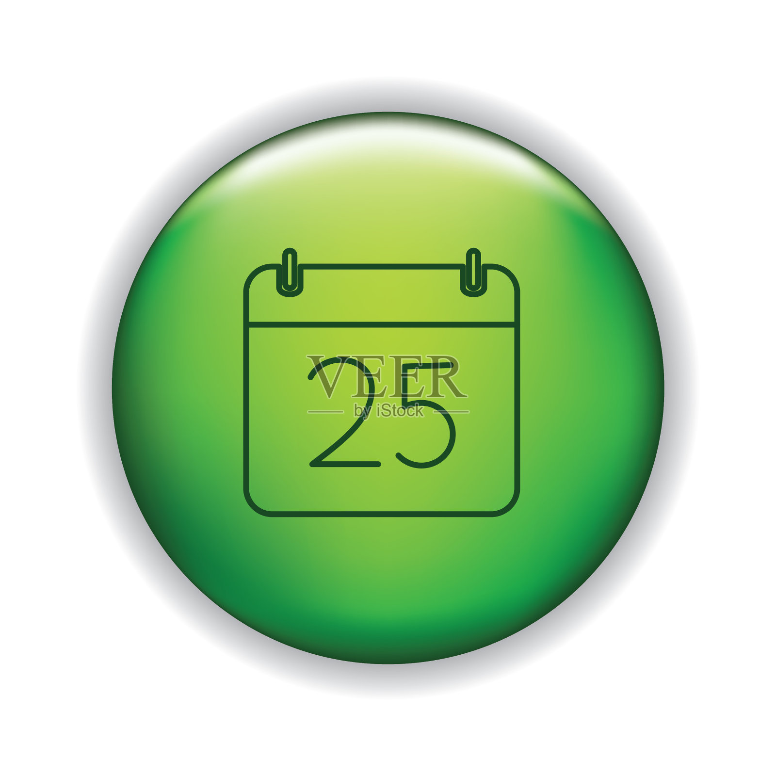 细线圣诞图标在闪亮的按钮插画图片素材