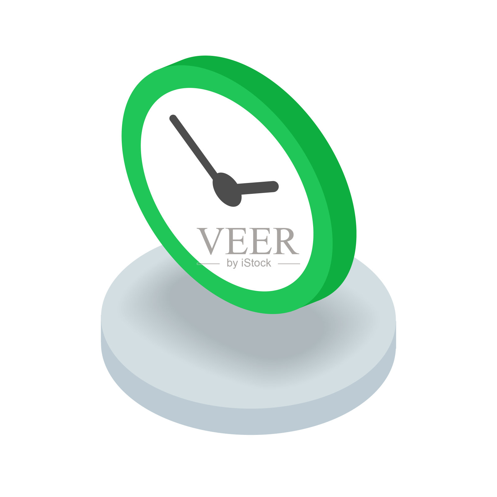 挂钟等距图标插画图片素材