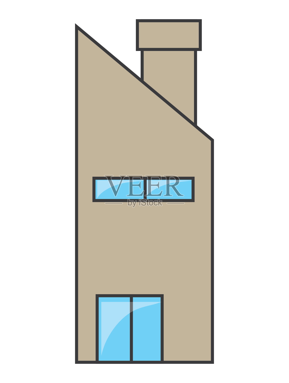 城市建筑图标形象插画图片素材