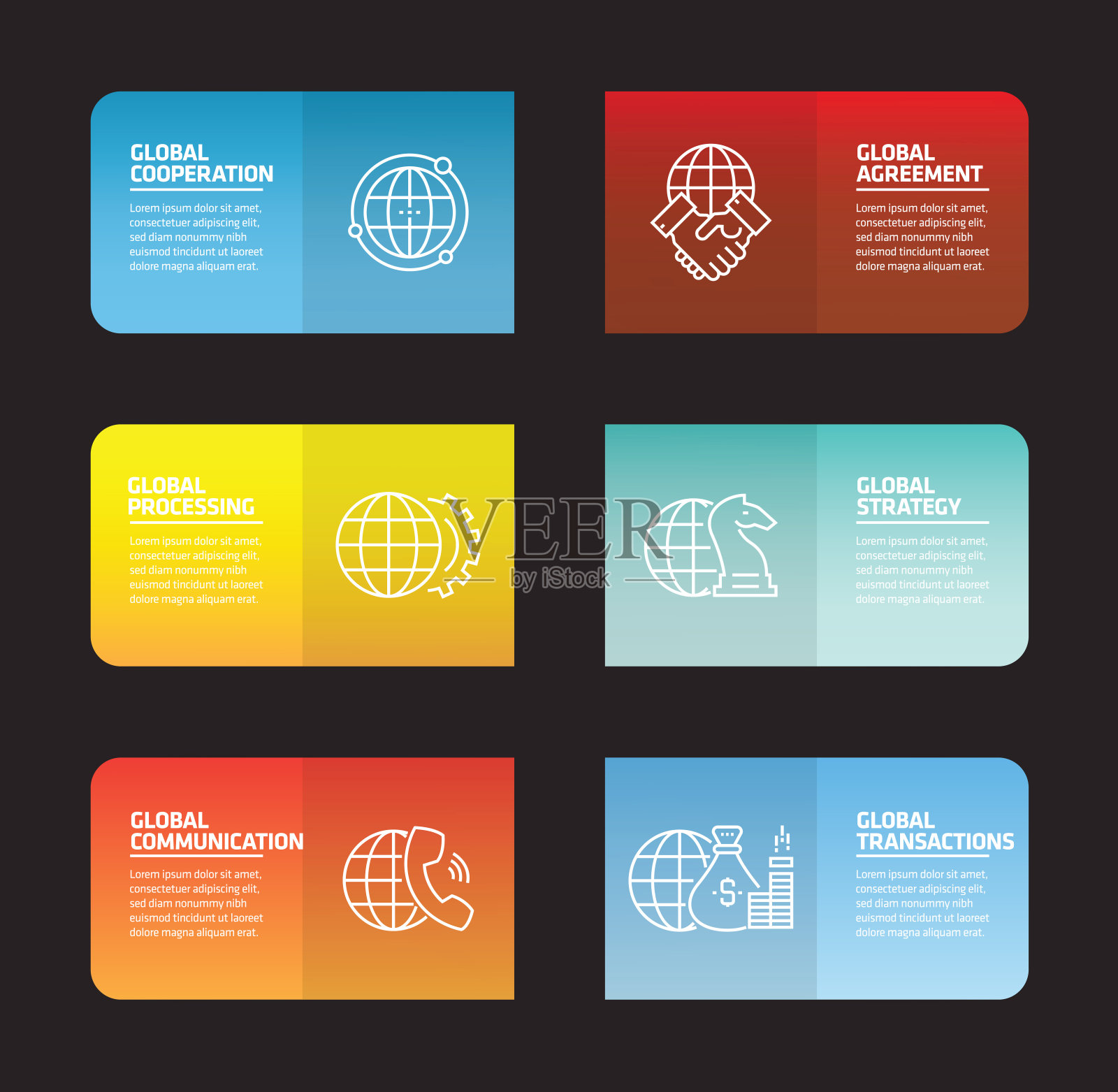 全球商业信息图设计模板插画图片素材