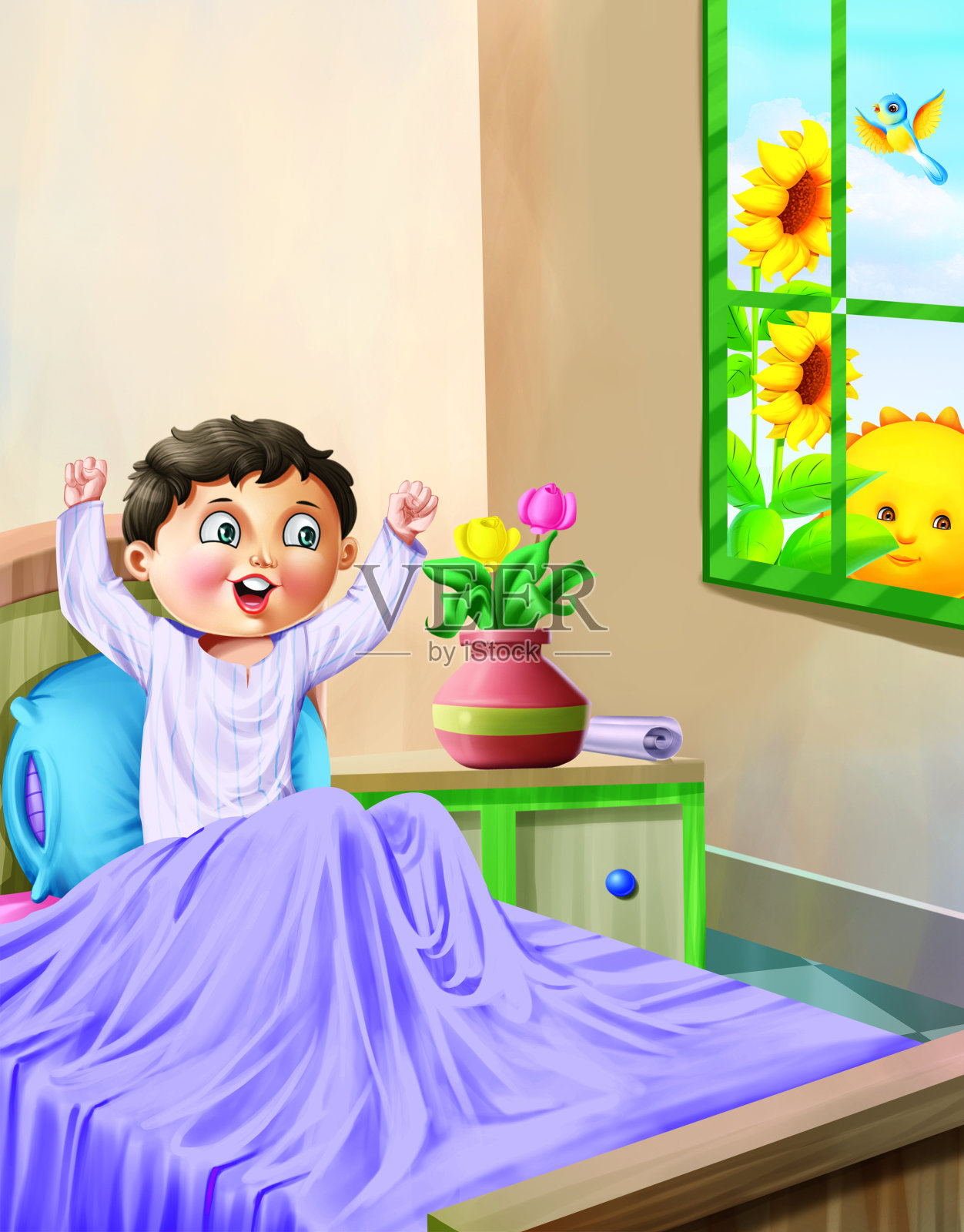 英语押韵插画图片素材