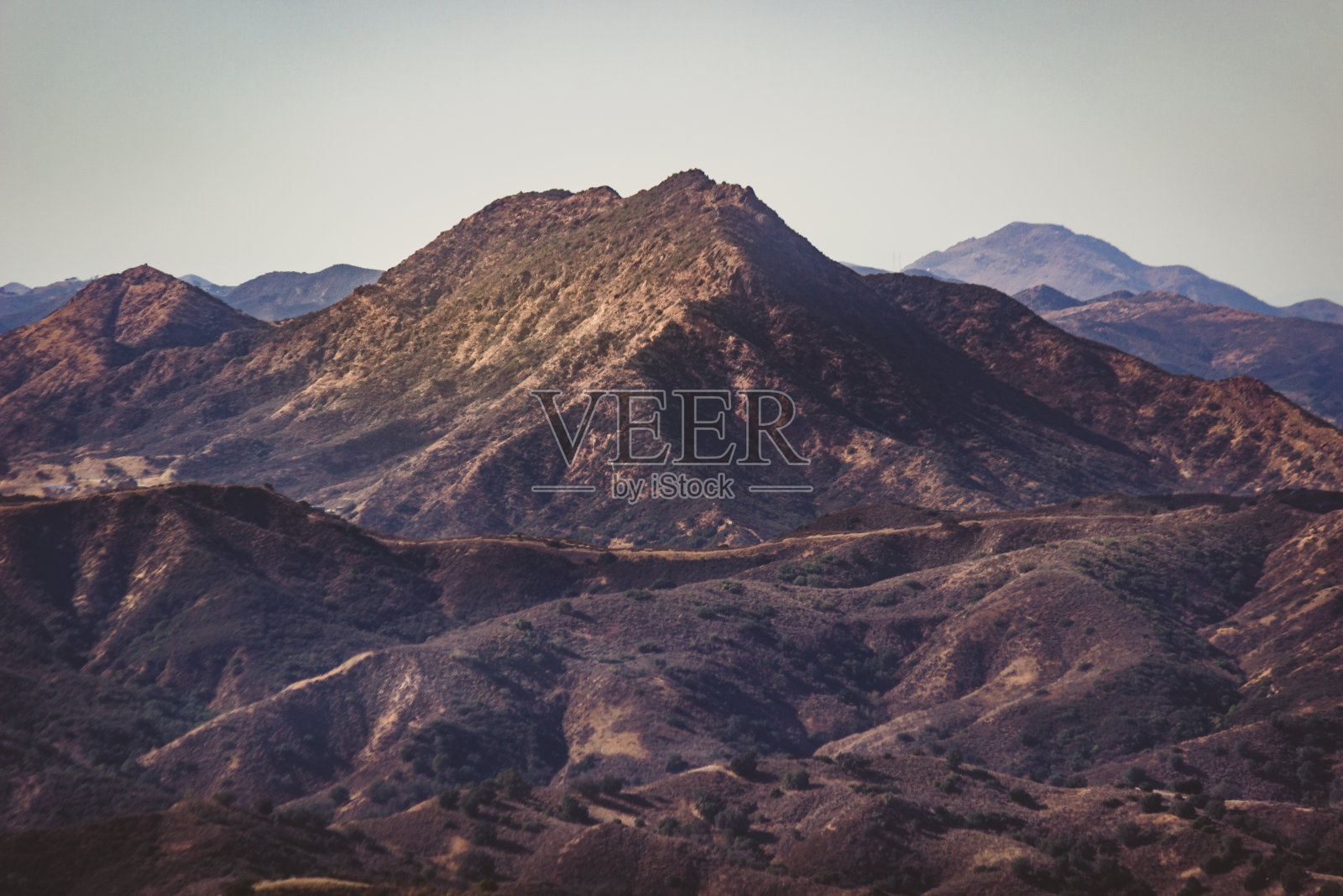 卡拉巴萨斯和圣莫尼卡山脉照片摄影图片