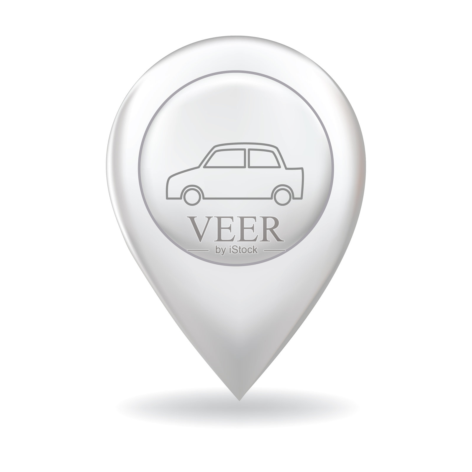 在地图上的细线图标指针引脚-运输插画图片素材