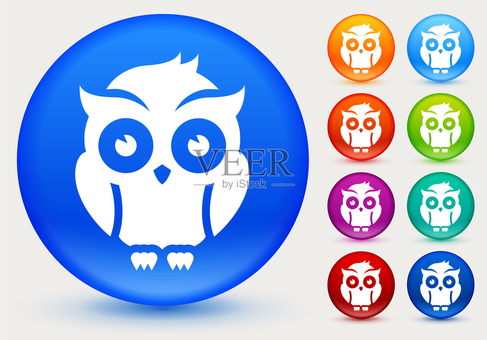 夜猫子。插画图片素材