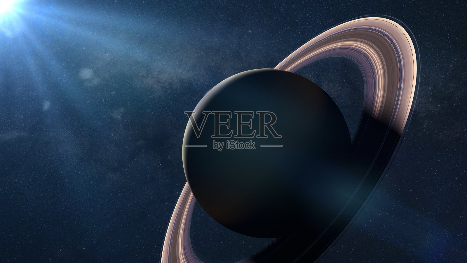 土星上美丽的日出照片摄影图片