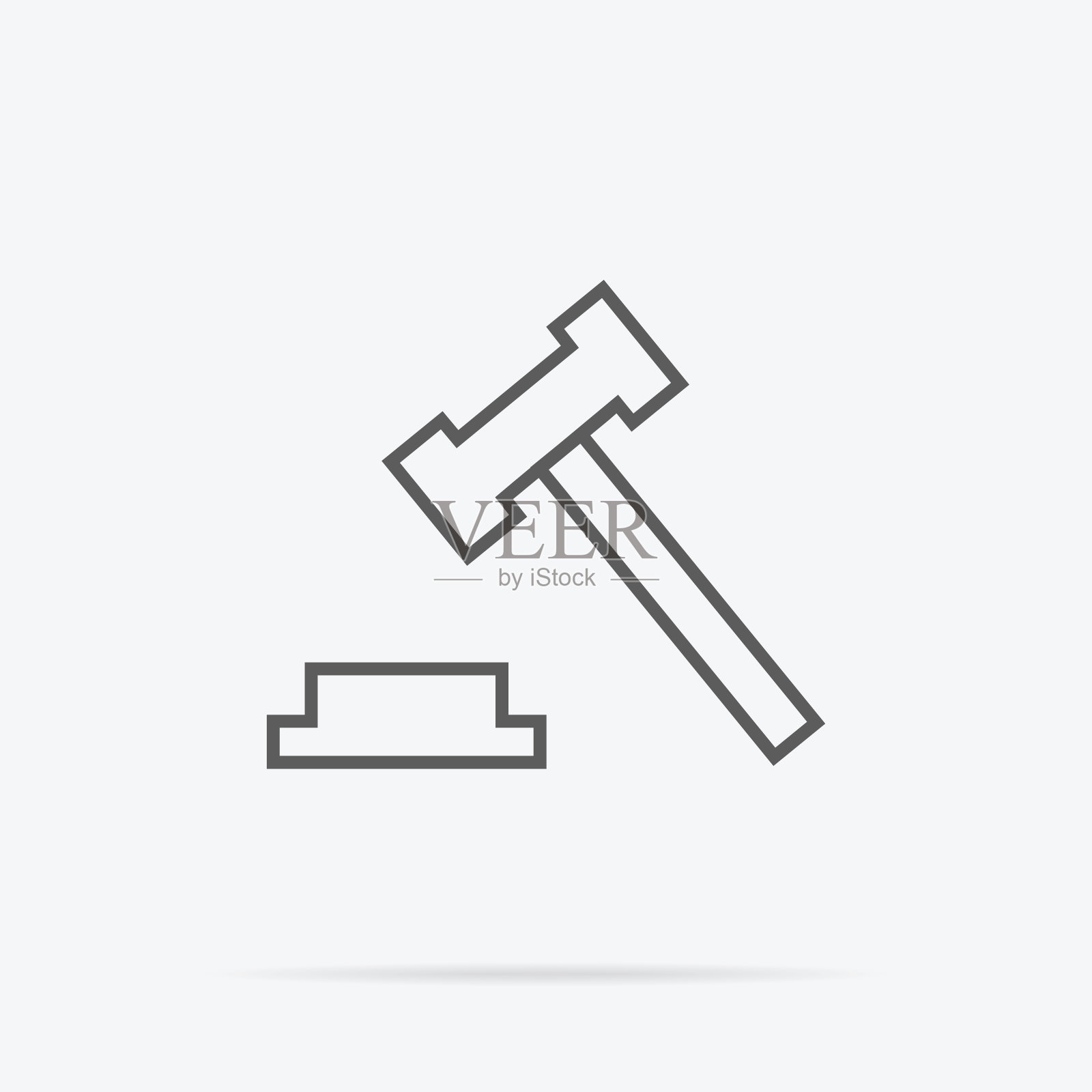 法官或拍卖槌图标设计元素图片