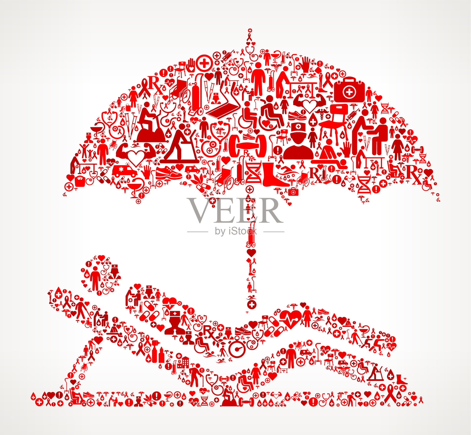 放松简笔画医疗康复理疗插画图片素材