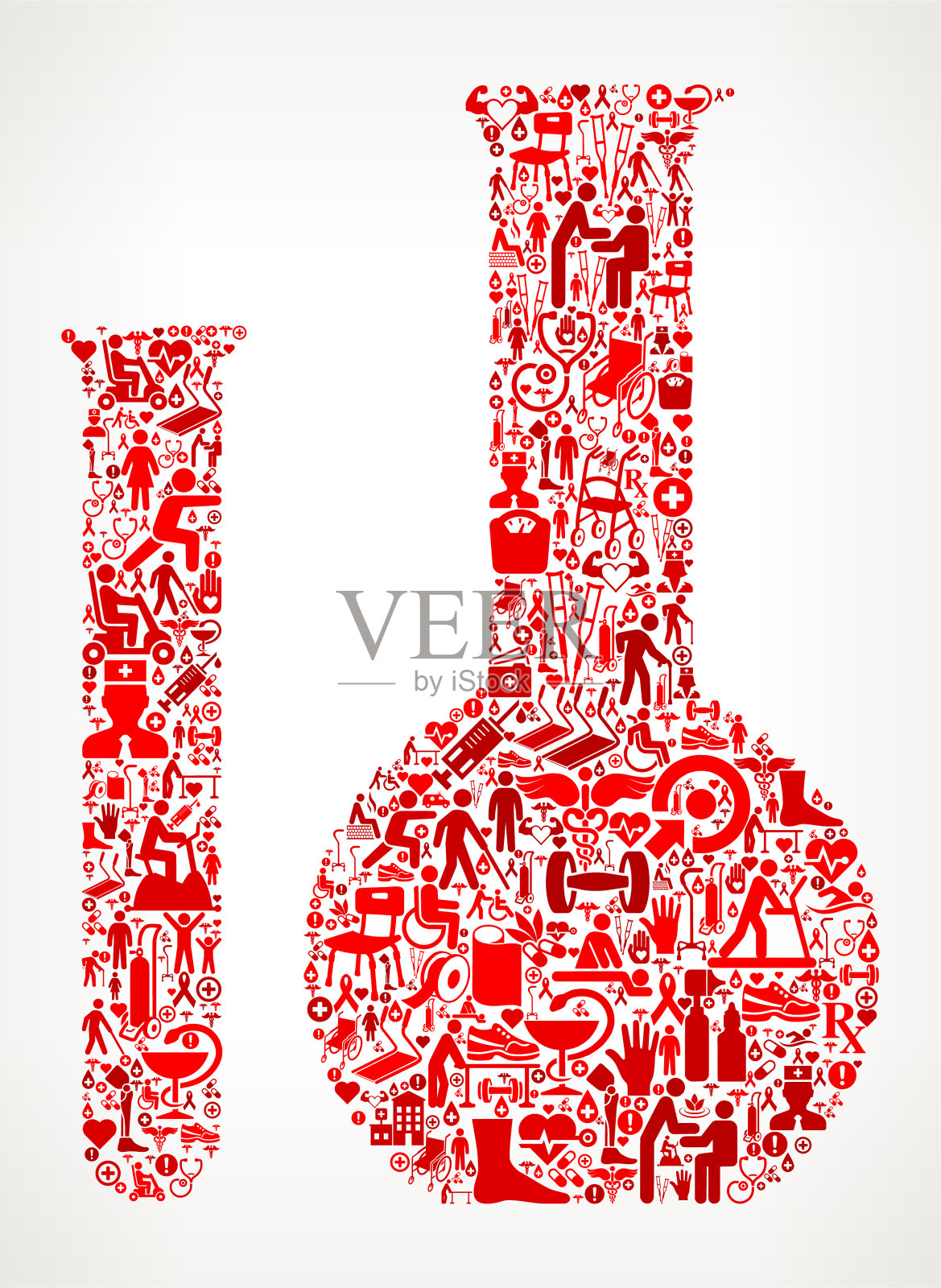 试管和烧瓶医疗康复理疗插画图片素材